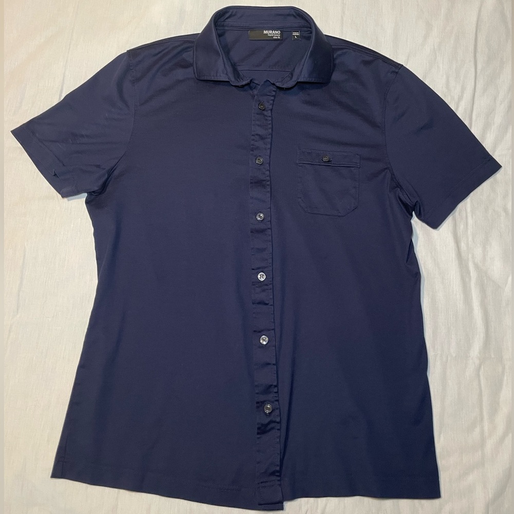 Mens Murano Short Sleeve Casual Button Down